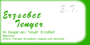 erzsebet tenyer business card