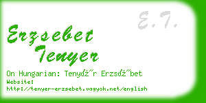 erzsebet tenyer business card